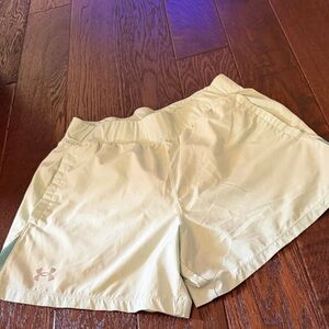 Under Armour Women's Light Cream Athletic Shorts